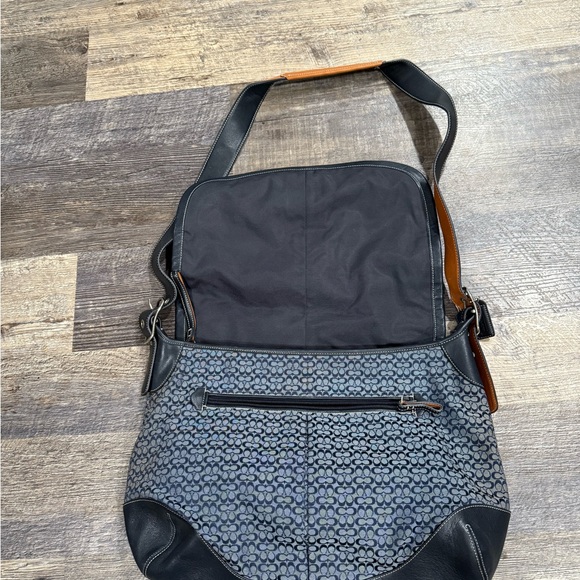 Coach Signature 5706 Blue and Gray Messenger Bag - Picture 2 of 15